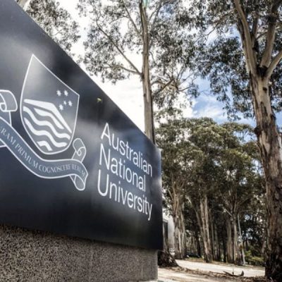 ANU logo on campus