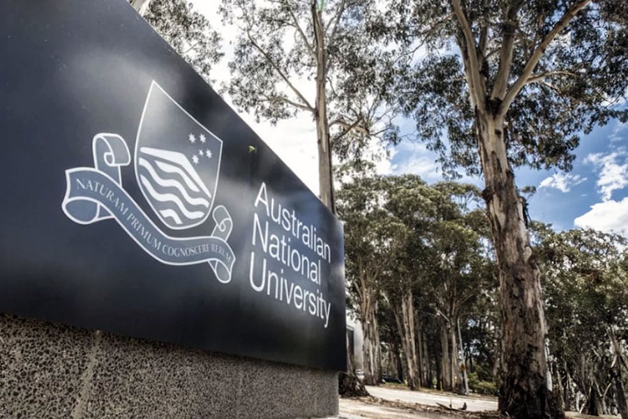 ANU logo on campus