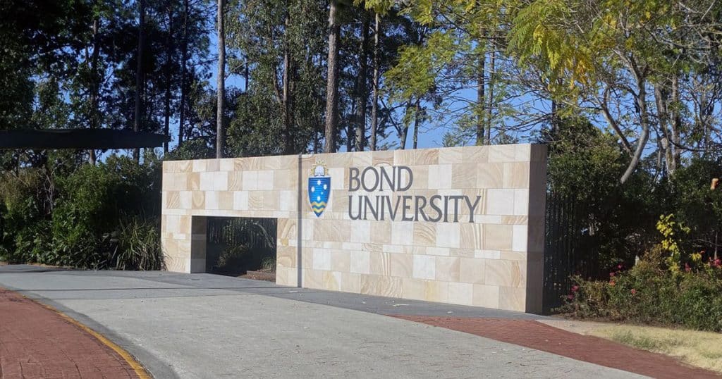 Bond University entrance sign