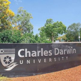 Charles Darwin University campus sign