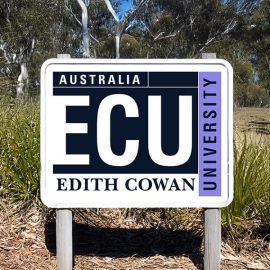 Edith Cowan University campus sign