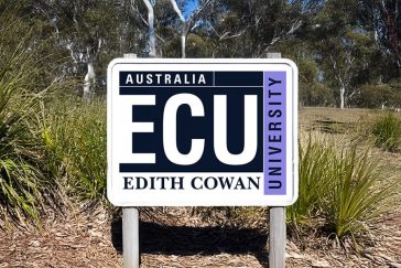 Edith Cowan University campus sign