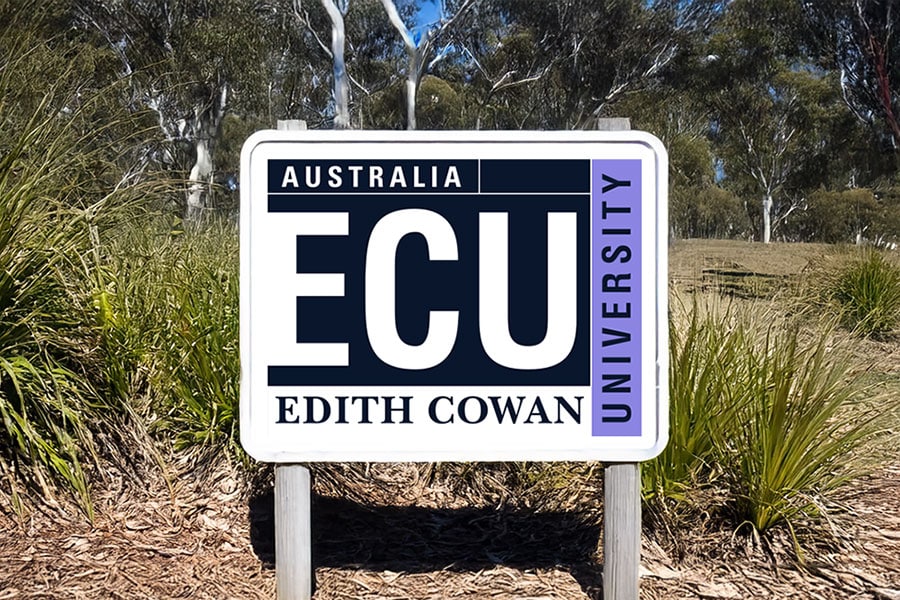 Edith Cowan University campus sign