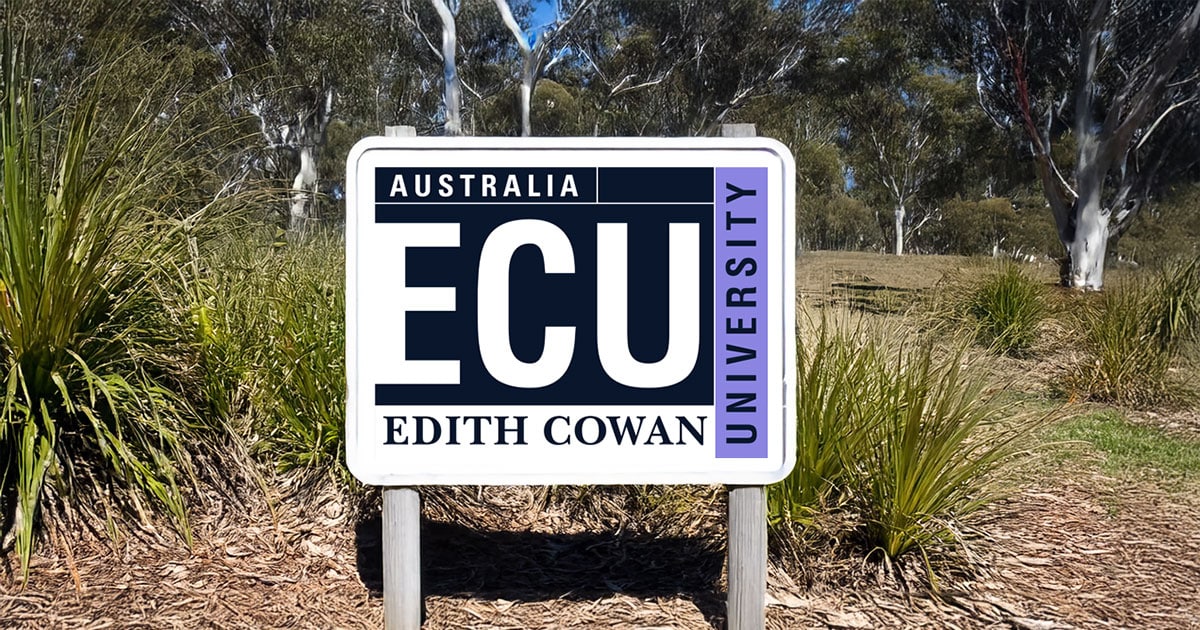 Edith Cowan University campus sign