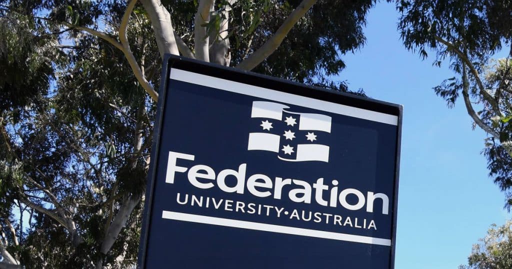 Federation University Australia campus sign