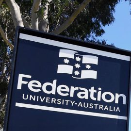 Federation University Australia campus sign