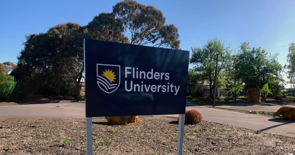 Flinders University sign