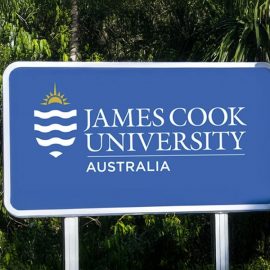 James Cook University Australia campus sign