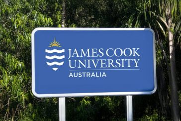 James Cook University Australia campus sign