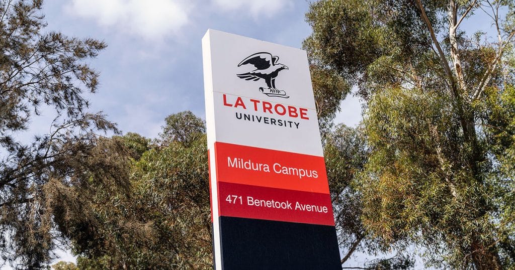 La Trobe University Mildura Campus sign