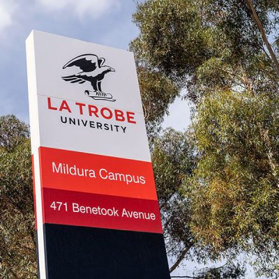 La Trobe University Mildura Campus sign