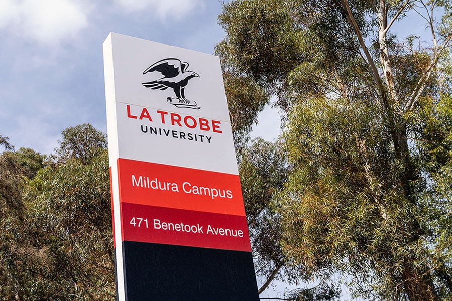 La Trobe University Mildura Campus sign