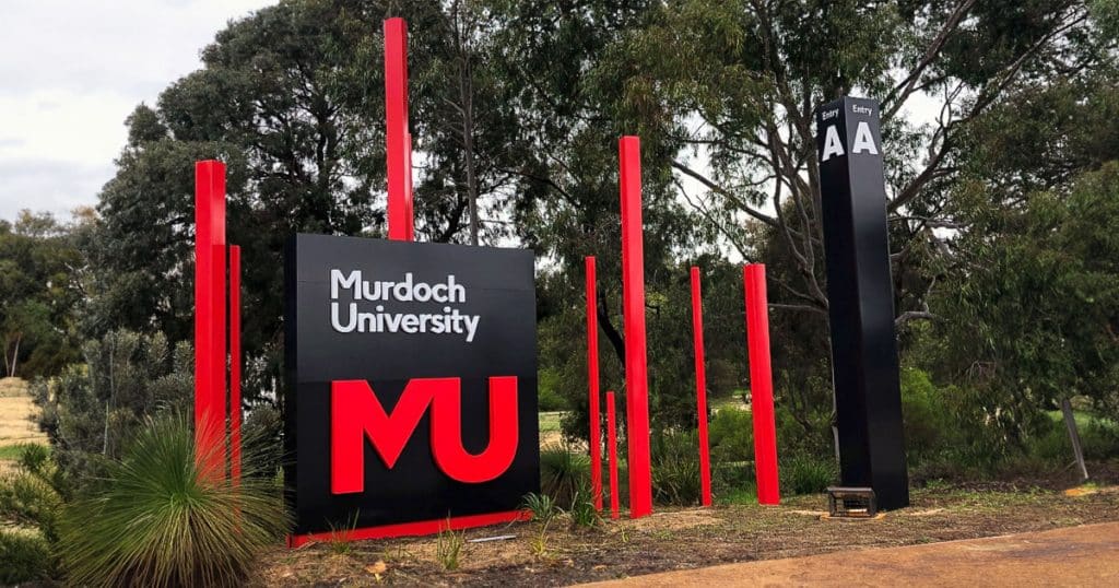 Murdoch University campus entry signage