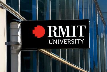 RMIT building sign