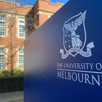 University of Melbourne sign at entrance