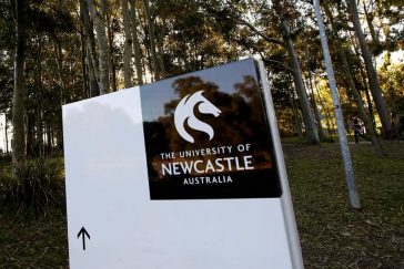 University of Newcastle campus sign