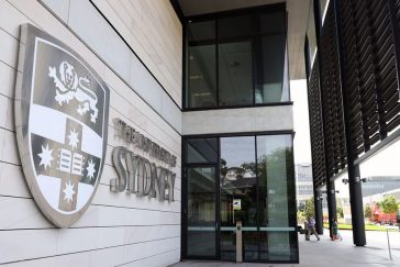 University of Sydney sign with emblem