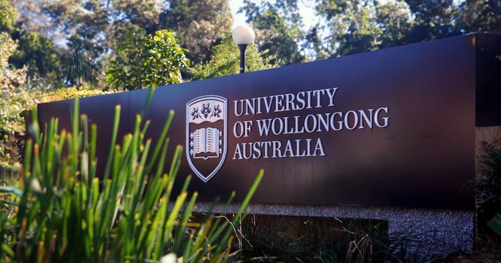 University of Wollongong sign