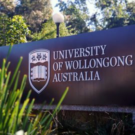 University of Wollongong sign