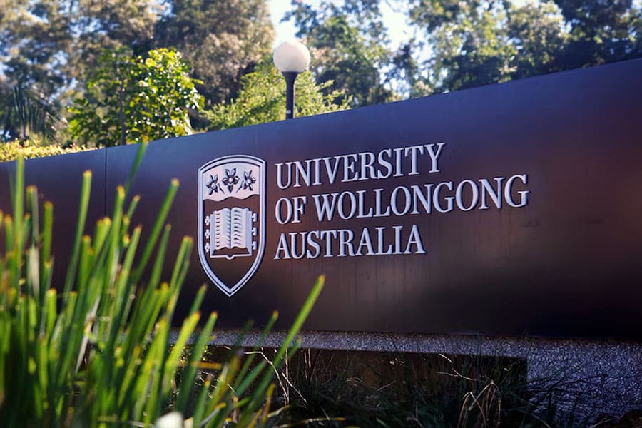 University of Wollongong sign