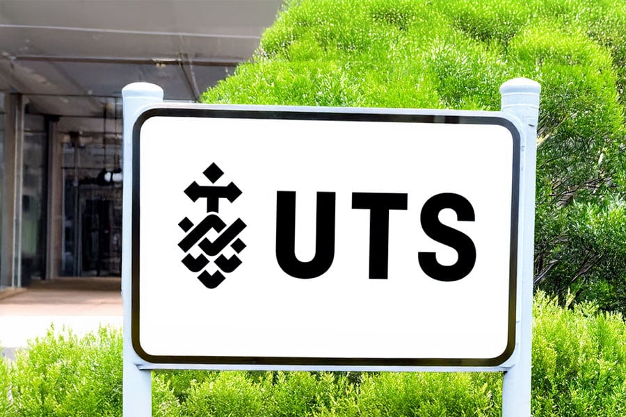 UTS campus sign