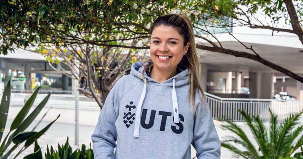 UTS logo on sweater