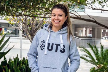 UTS logo on sweater