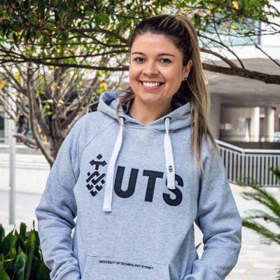 UTS logo on sweater