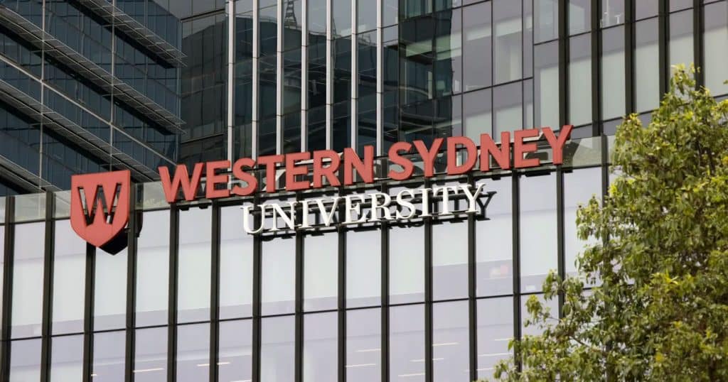 Western Sydney University sign