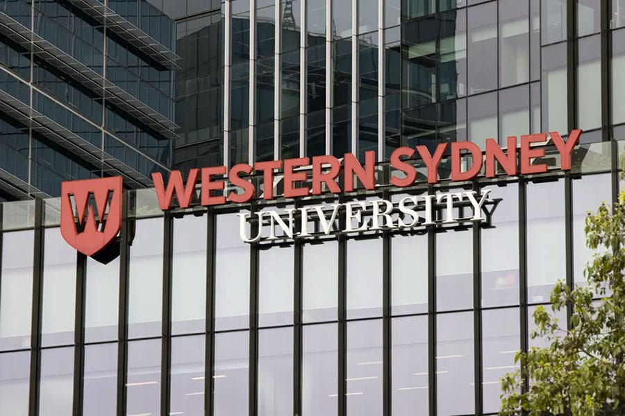 Western Sydney University sign