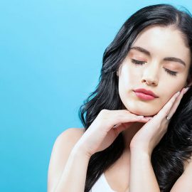 Woman feeling peaceful